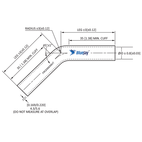 BlueJay High Temp 45 degree Formed  Elbow